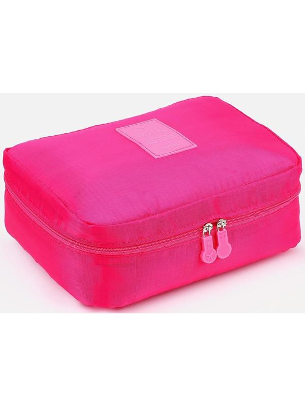Косметичка на молнии, цвет малиновый
