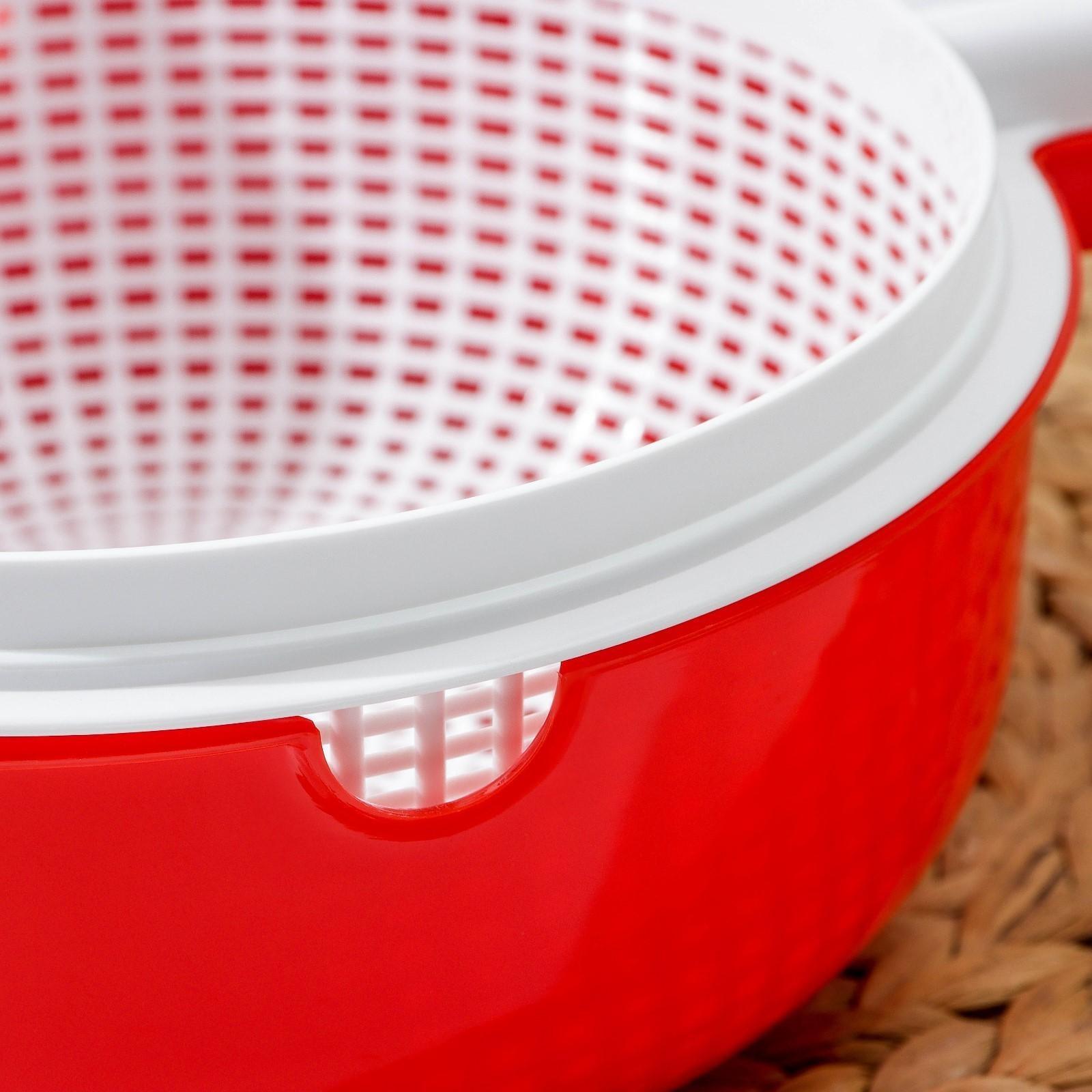 Сыродельница, d=24 см, цвет красный