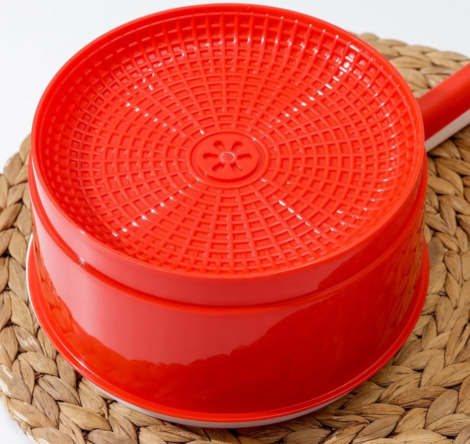 Сыродельница, d=24 см, цвет красный