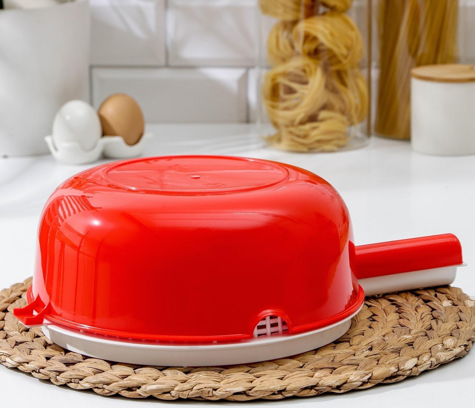 Сыродельница, d=24 см, цвет красный