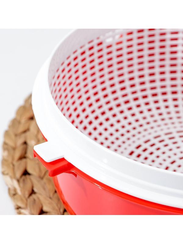 Сыродельница, d=24 см, цвет красный