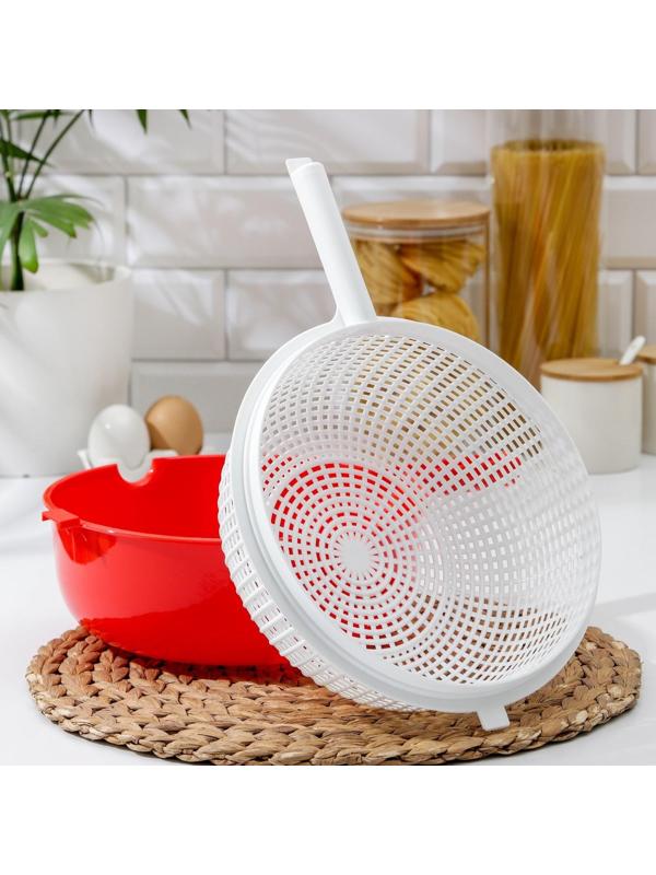 Сыродельница, d=24 см, цвет красный