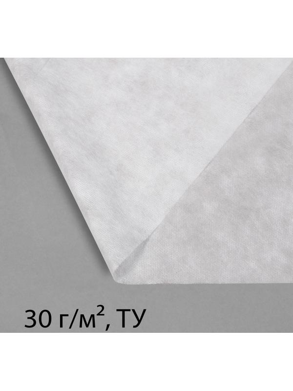 Материал укрывной, 5 × 1,6 м, плотность 30 г/м², с УФ-стабилизатором, белый, Greengo, Эконом 20%