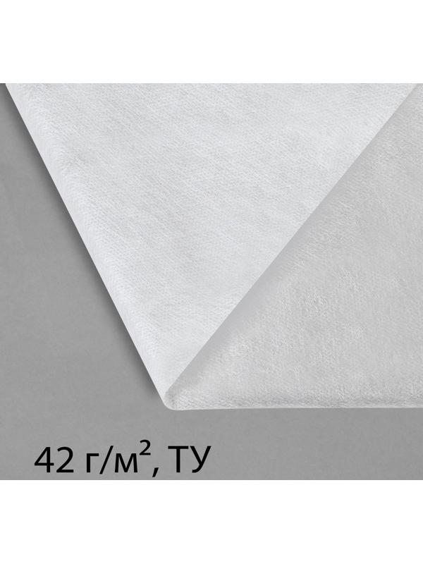 Материал укрывной, 5 × 1.6 м, плотность 42 г/м², с УФ-стабилизатором, белый, Greengo, Эконом 20%