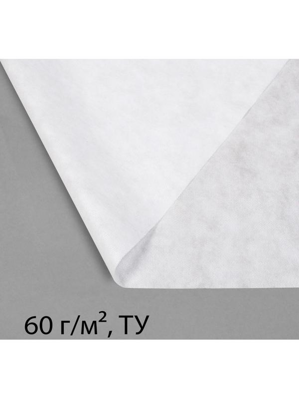 Материал укрывной, 5 × 1,6 м, плотность 60 г/м², с УФ-стабилизатором, белый, Greengo, Эконом 20%