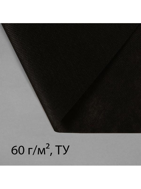 Материал мульчирующий, 5 × 1.6 м, плотность 60 г/м², с УФ-стабилизатором, чёрный, Greengo, Эконом 20%