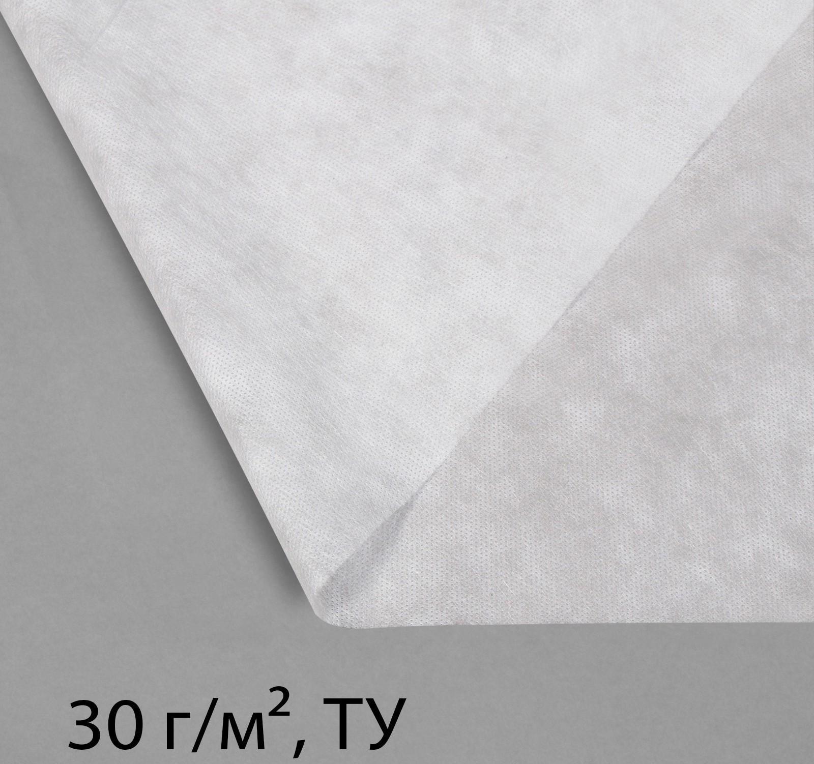 Материал укрывной, 10 × 1.6 м, плотность 30 г/м², с УФ-стабилизатором, белый, Greengo, Эконом 20%