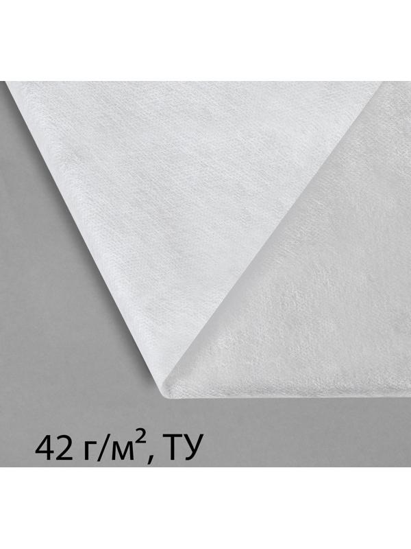 Материал укрывной, 10 × 1,6 м, плотность 42 г/м², с УФ-стабилизатором, белый, Greengo, Эконом 20%