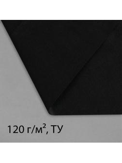 Материал для ландшафтных работ, 10 × 1,6 м, плотность 120 г/м², с УФ-стабилизатором, чёрный, Greengo, Эконом 20%
