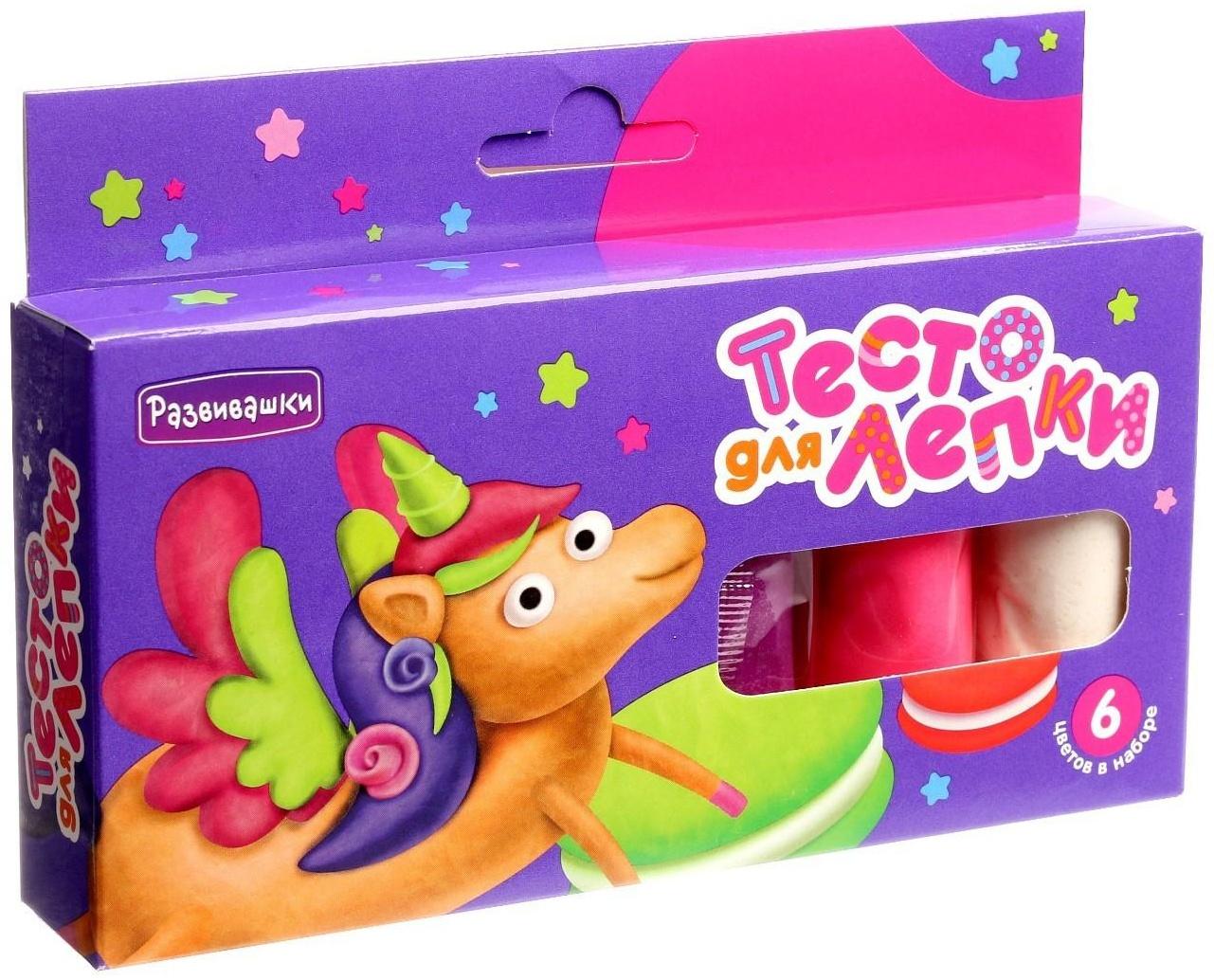 Тесто для лепки в коробке, 6 цветов, 150 г