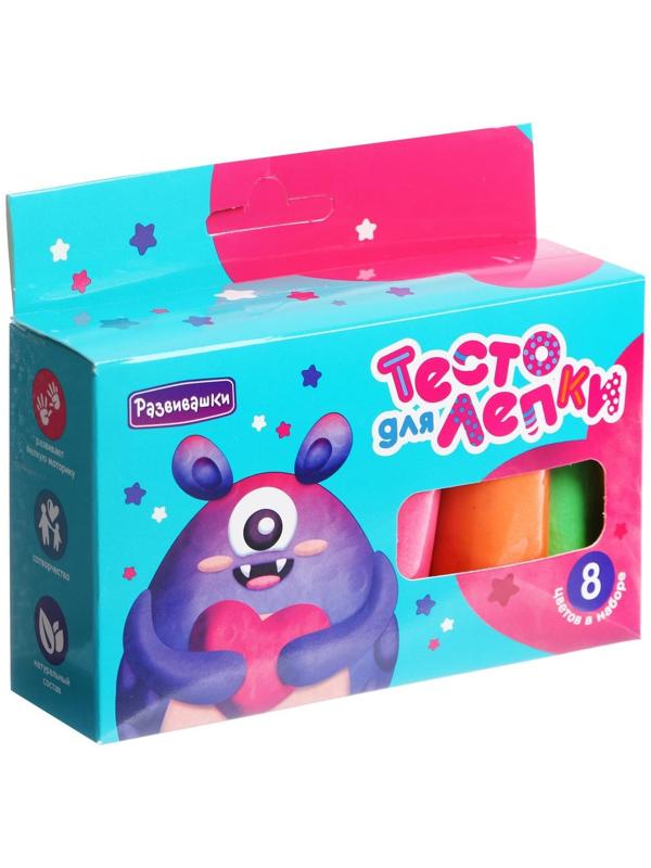 Тесто для лепки в коробке, 8 цветов, 200 г