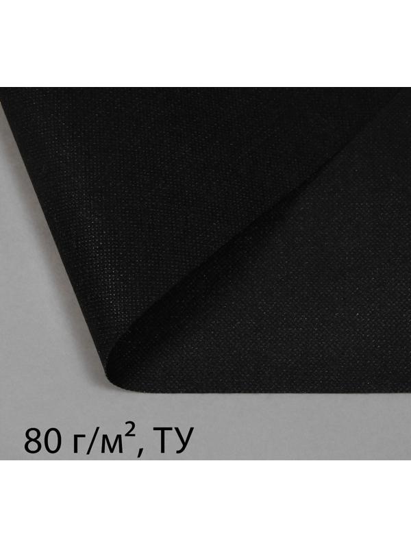 Материал мульчирующий, 10 × 1,6 м, плотность 80 г/м², с УФ-стабилизатором, чёрный, Greengo, Эконом 20%