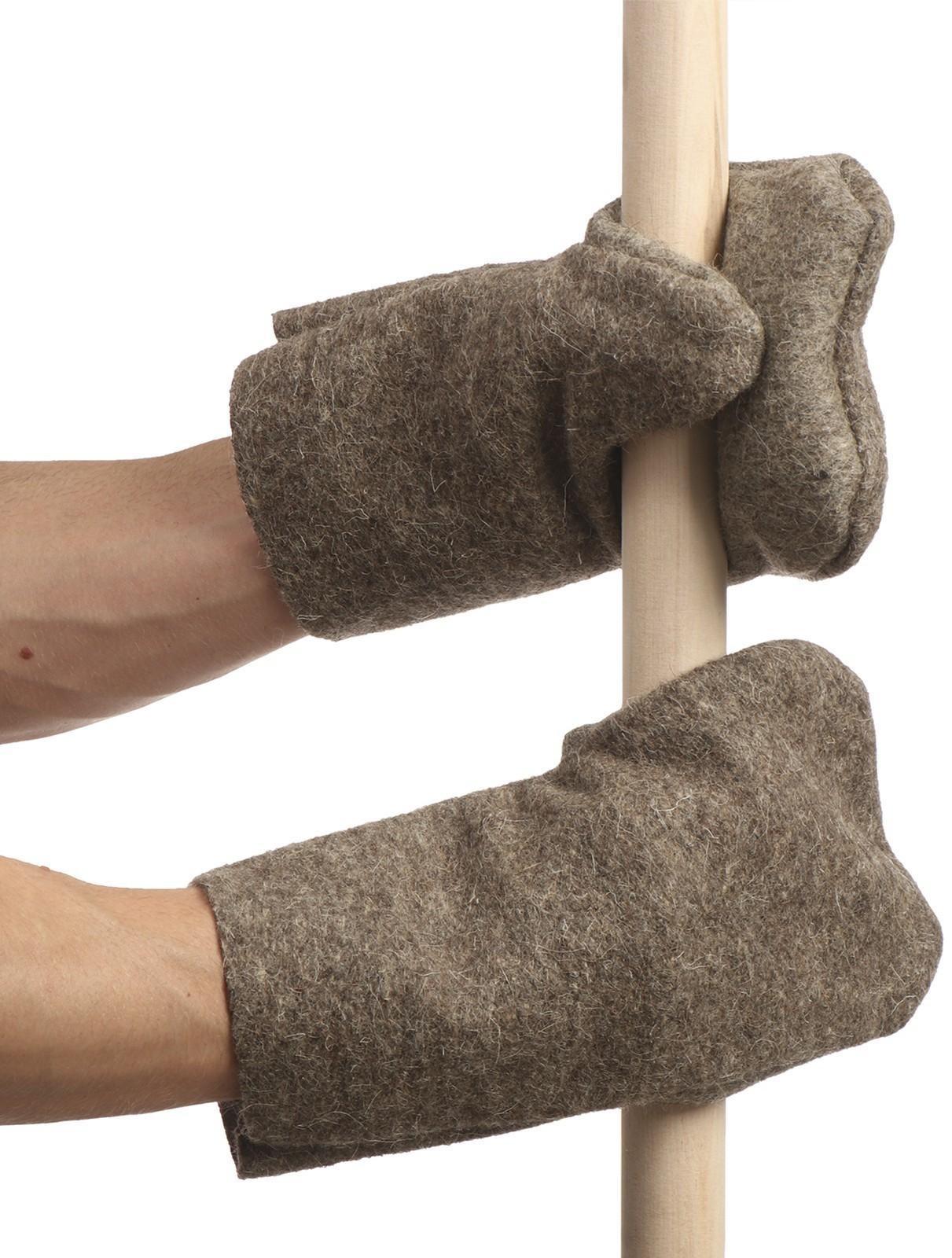 Рукавицы, сукно, брезентовый наладонник, коричневые