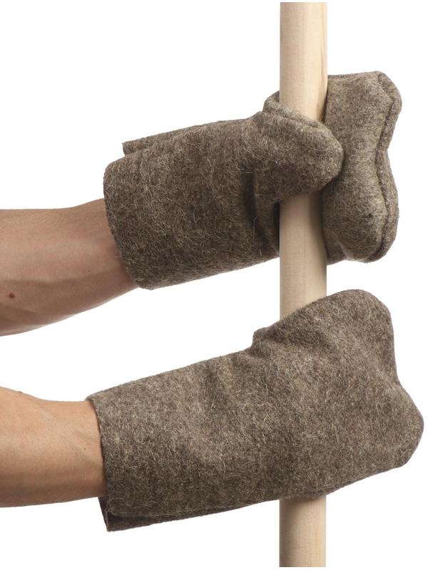 Рукавицы, сукно, брезентовый наладонник, коричневые