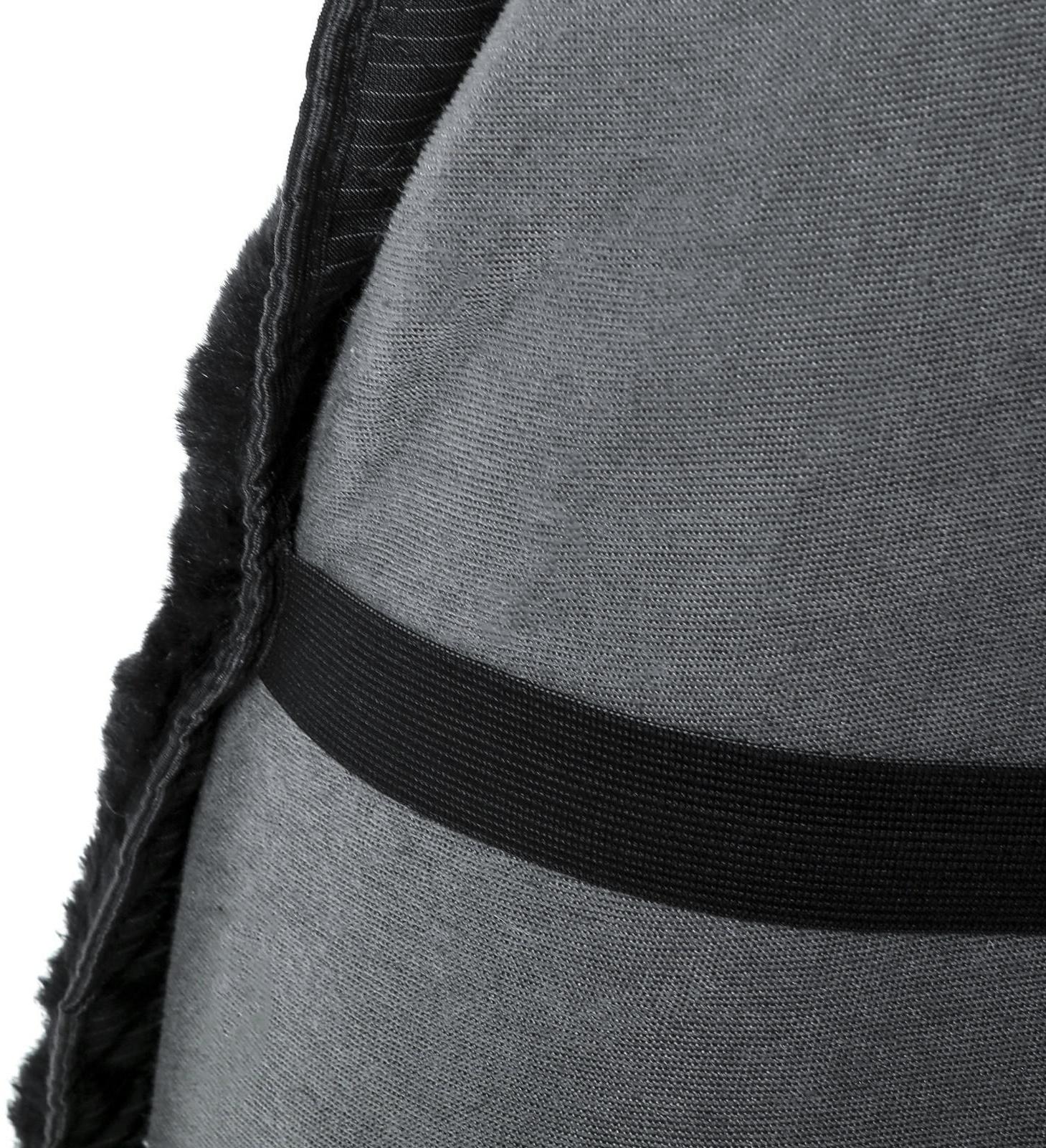 Накидка на сиденье, натуральная шерсть, черная