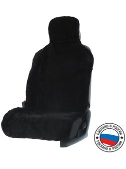 Накидка на сиденье, натуральная шерсть, черная