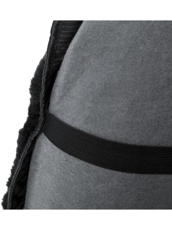 Накидка на сиденье, натуральная шерсть, черная