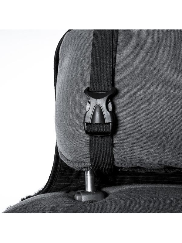 Накидка на сиденье, натуральная шерсть, черная