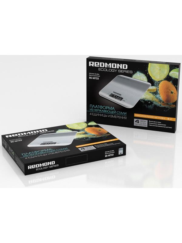 Весы кухонные Redmond RS M723, электронные, до 5 кг, серебристые