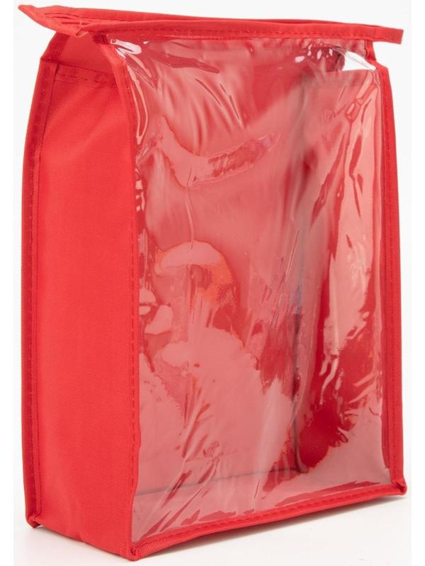 Косметичка на молнии, цвет красный