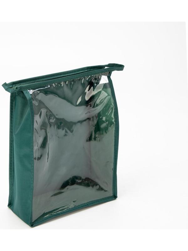 Косметичка на молнии, цвет зелёный