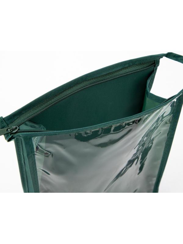 Косметичка на молнии, цвет зелёный