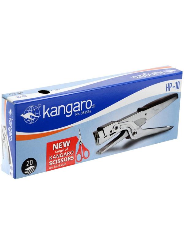 Степлер Kangaro HP-10 №10, до 20 листов, для сшивания на весу, стальной, микс