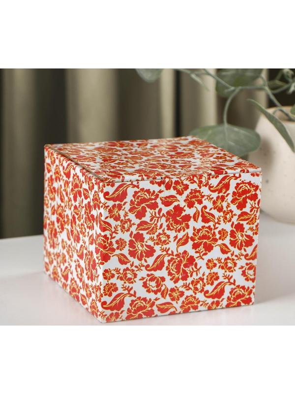 Сахарница фарфоровая с ложкой Доляна «Зелёный сад», 320 мл