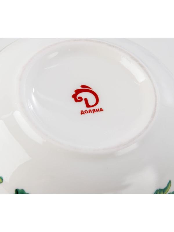 Чайник фарфоровый заварочный Доляна «Зелёный сад», 1 л, 21×13,5×14 см