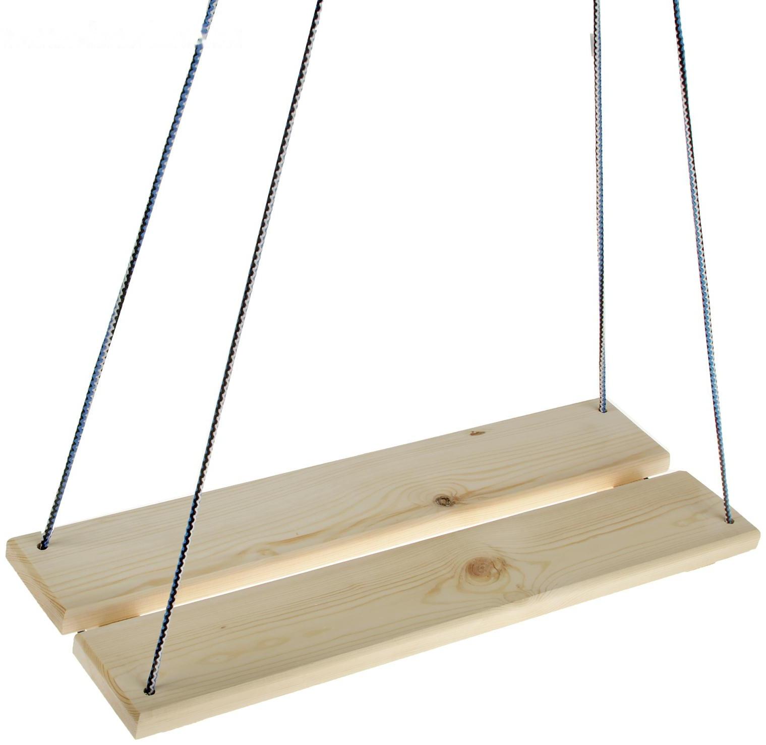 Подвесное кресло деревянное, сиденье 60×22см