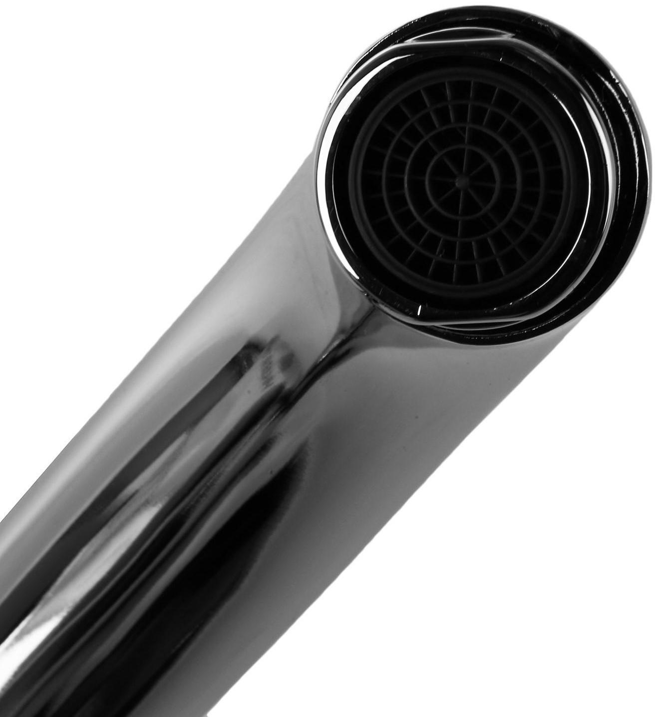 Cмеситель для кухни Accoona A4040, однорычажный, с гайкой, силумин, хром