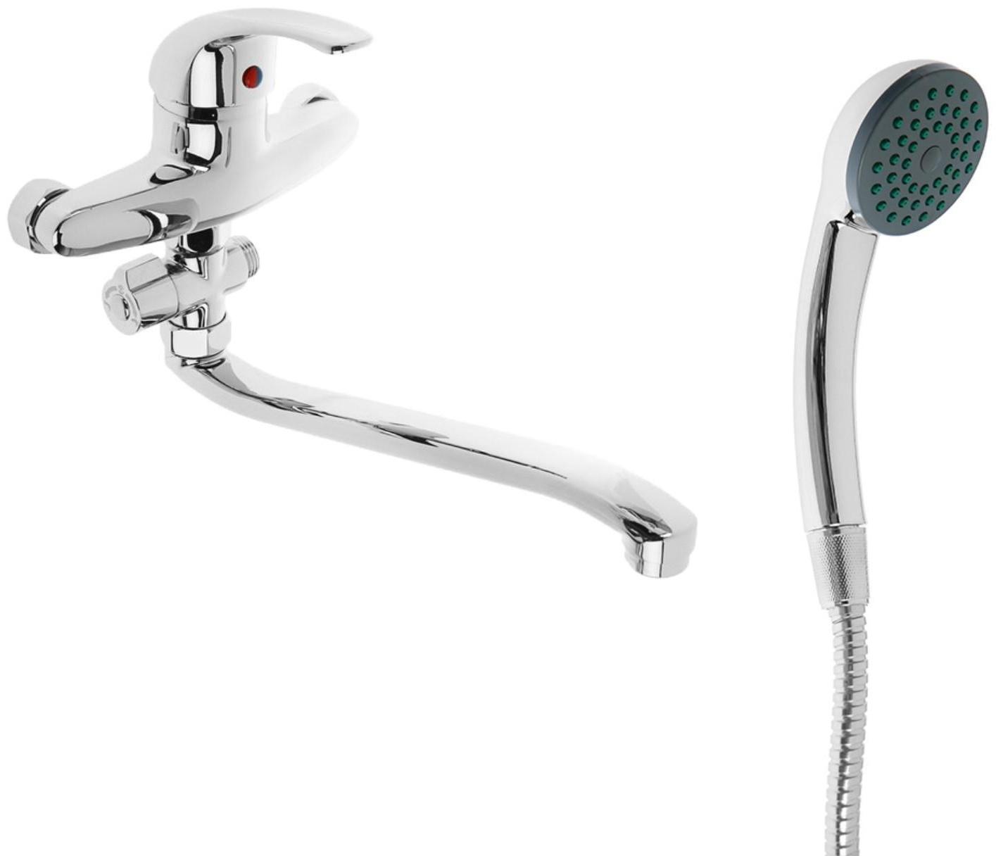 Cмеситель для ванны Accoona A7043, однорычажный, силумин, хром