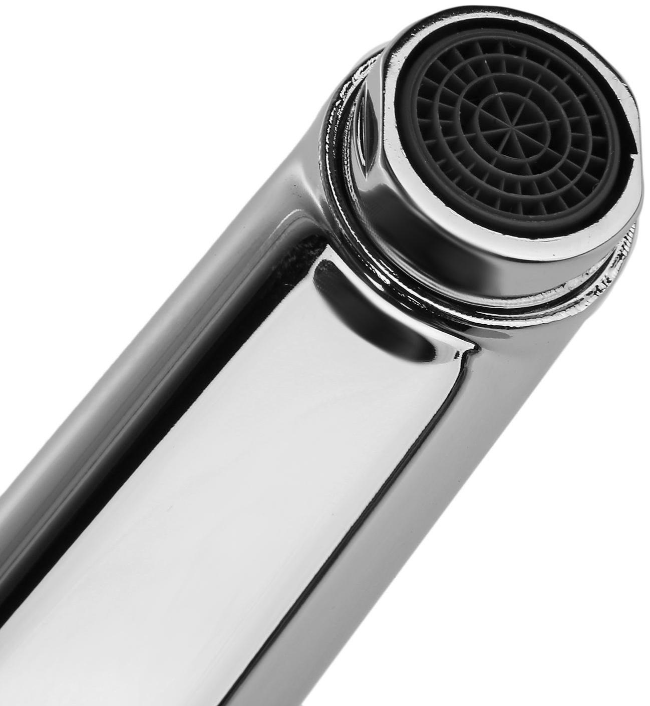 Cмеситель для кухни Accoona A4261, однорычажный, с гайкой, силумин, хром