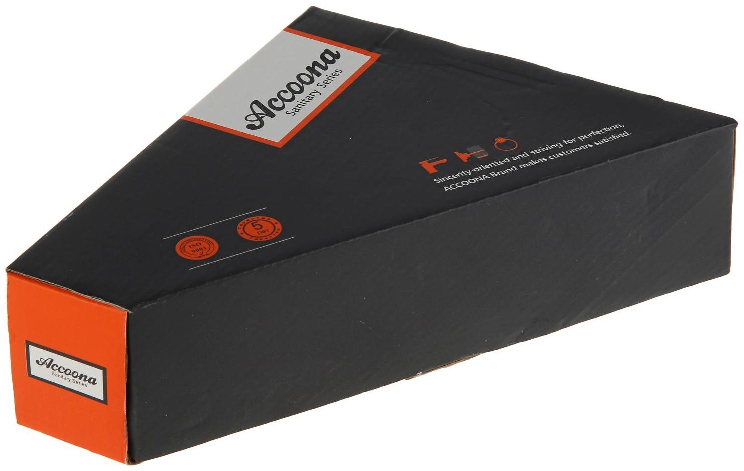 Cмеситель для кухни Accoona A4266G, однорычажный, средний излив, с гайкой, силумин, белый