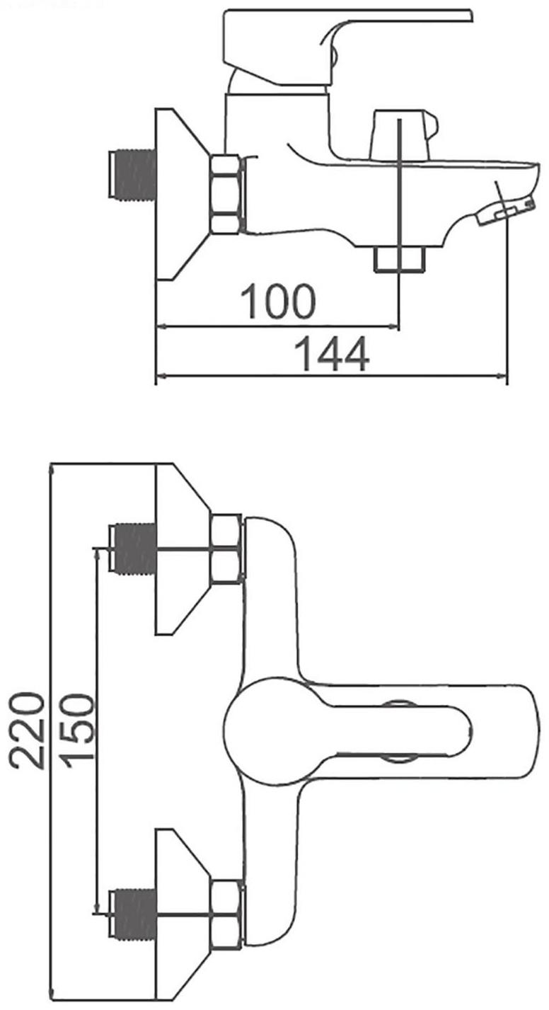 Смеситель Accoona A3167, однорычажный, с гигиенической лейкой, силумин, хром