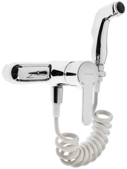 Смеситель Accoona A3167, однорычажный, с гигиенической лейкой, силумин, хром