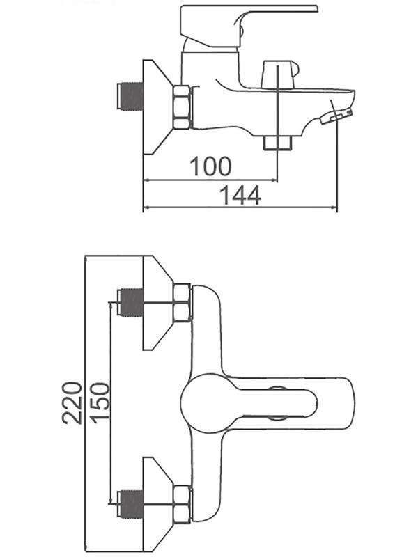 Смеситель Accoona A3167, однорычажный, с гигиенической лейкой, силумин, хром