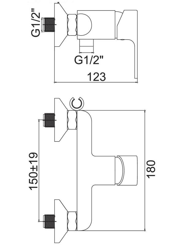 Смеситель Accoona A3167, однорычажный, с гигиенической лейкой, силумин, хром