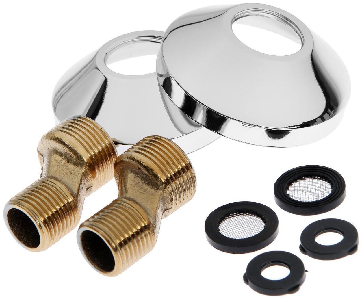 Cмеситель для ванны Accoona A7167G, однорычажный, излив 300 мм, силумин, белый