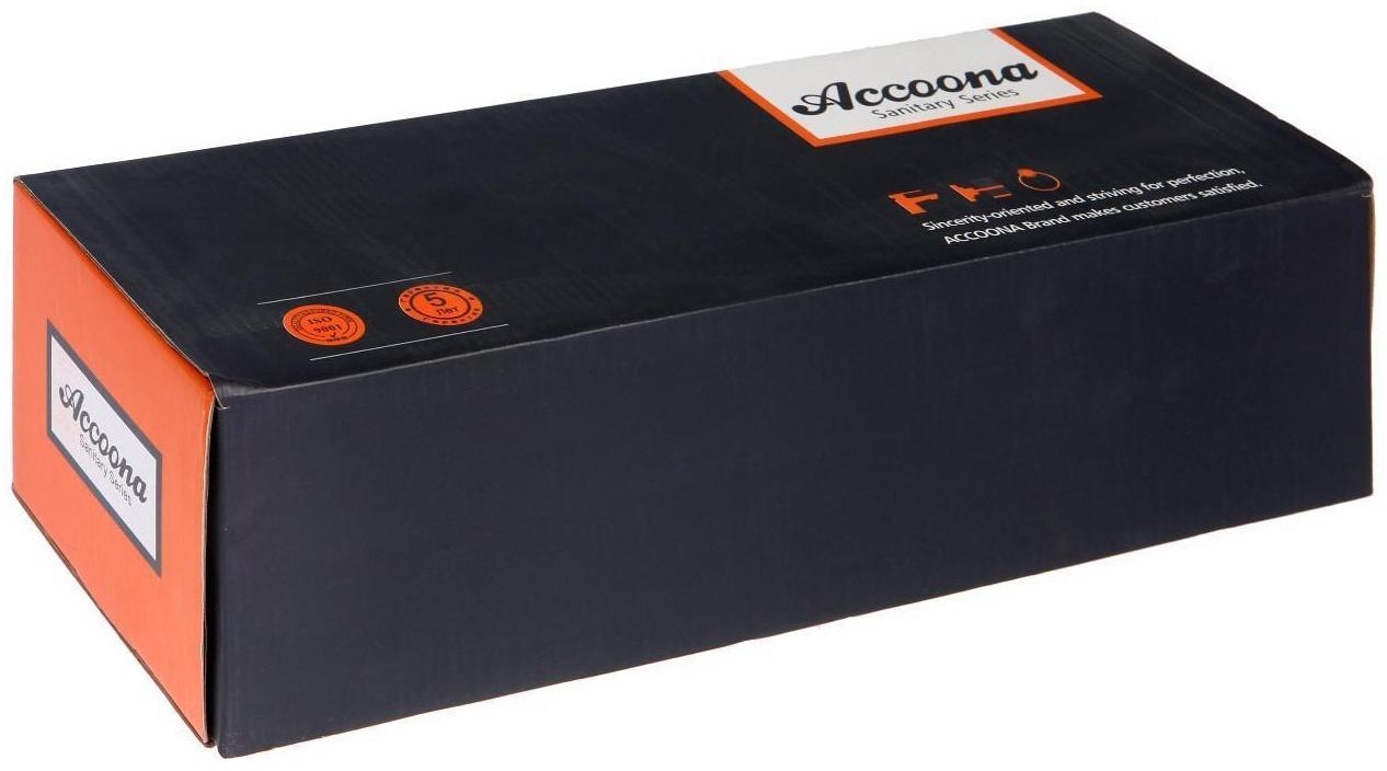 Cмеситель для ванны Accoona A7167G, однорычажный, излив 300 мм, силумин, белый