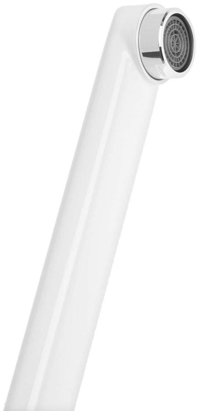 Cмеситель для ванны Accoona A7167G, однорычажный, излив 300 мм, силумин, белый