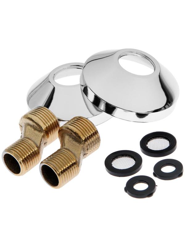 Cмеситель для ванны Accoona A7167G, однорычажный, излив 300 мм, силумин, белый