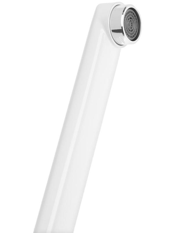 Cмеситель для ванны Accoona A7167G, однорычажный, излив 300 мм, силумин, белый