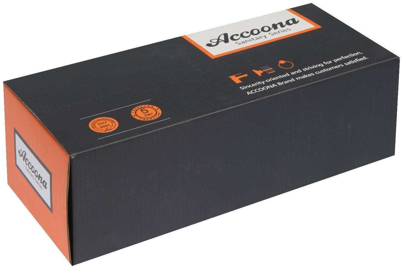 Cмеситель для ванны Accoona A87105, однорычажный, излив 300 мм, силумин, хром