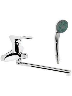 Cмеситель для ванны Accoona A87105, однорычажный, излив 300 мм, силумин, хром