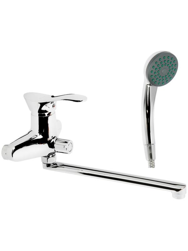 Cмеситель для ванны Accoona A87105, однорычажный, излив 300 мм, силумин, хром