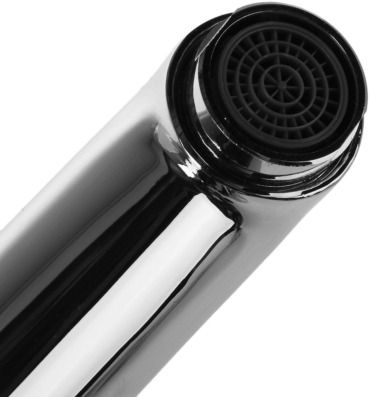 Cмеситель для кухни Accoona A84250, однорычажный, средний излив, с гайкой, силумин, хром