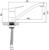 Cмеситель для кухни Accoona A84250, однорычажный, средний излив, с гайкой, силумин, хром