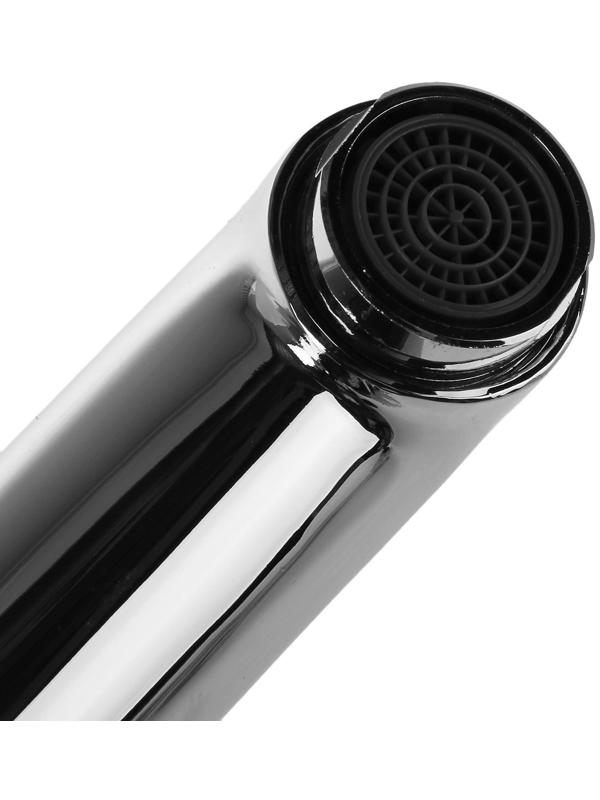 Cмеситель для кухни Accoona A84250, однорычажный, средний излив, с гайкой, силумин, хром