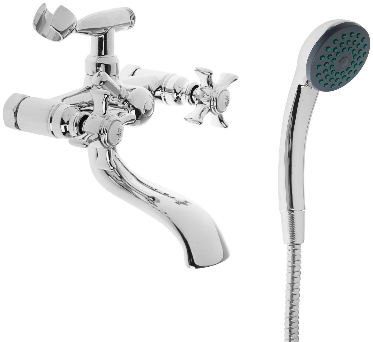 Cмеситель для ванны Accoona A6070, двухвентильный, латунь, хром